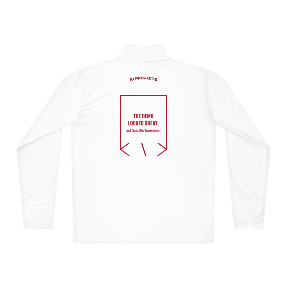 The Demo Looked Great. — White True Red back mockup