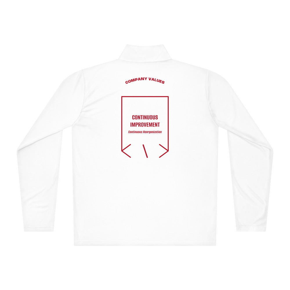 Continuous Improvement — White True Red back mockup