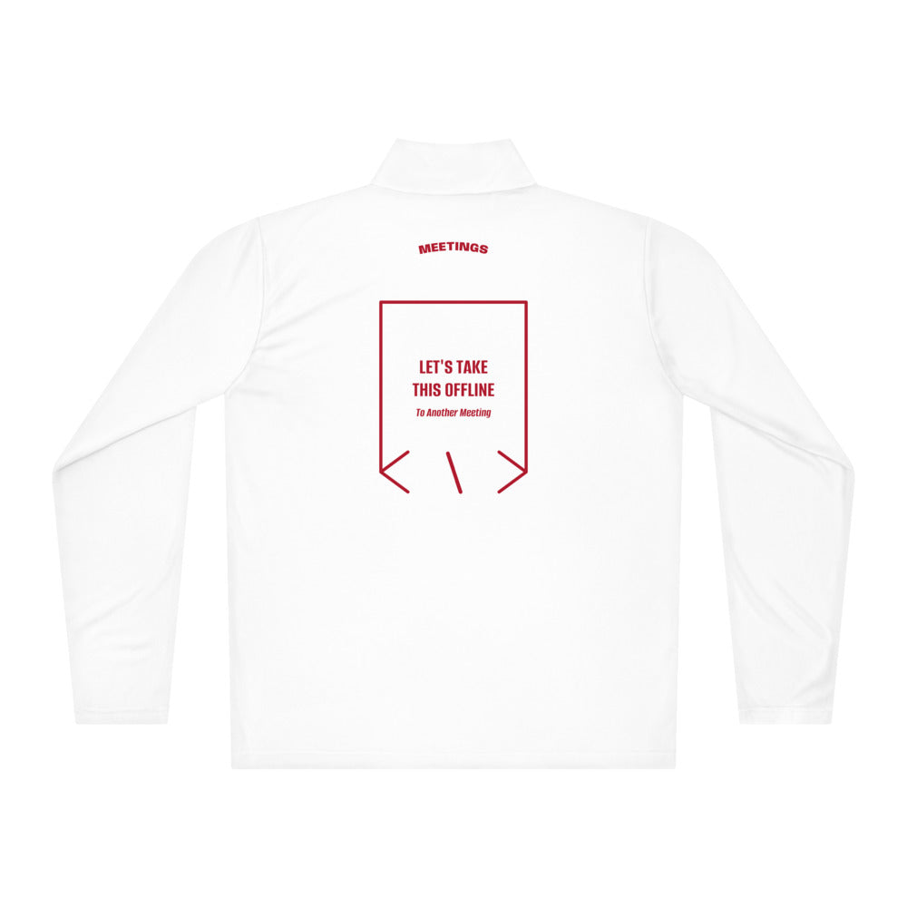 Let's Take This Offline — White True Red back mockup