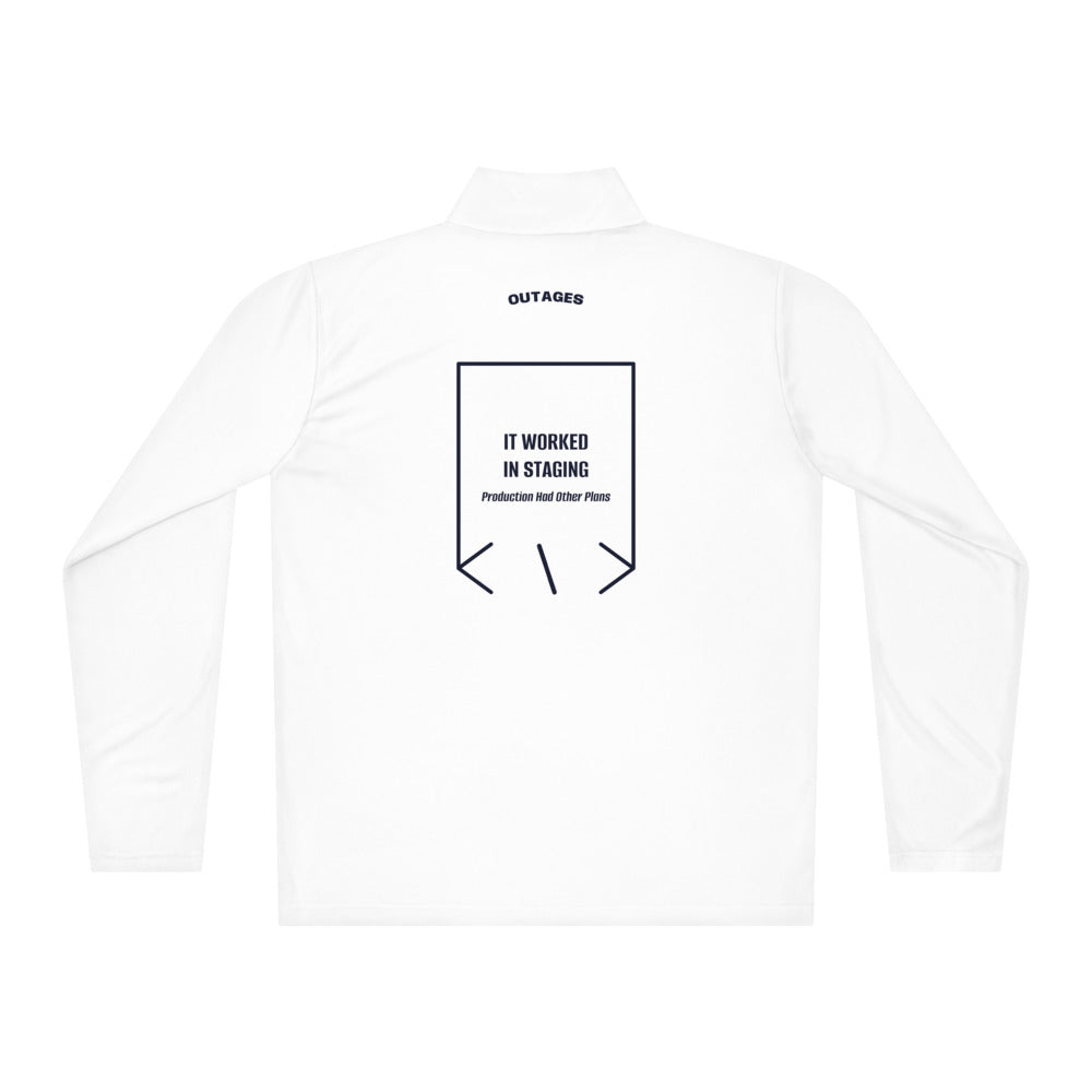 It Worked In Staging — White True Navy back mockup