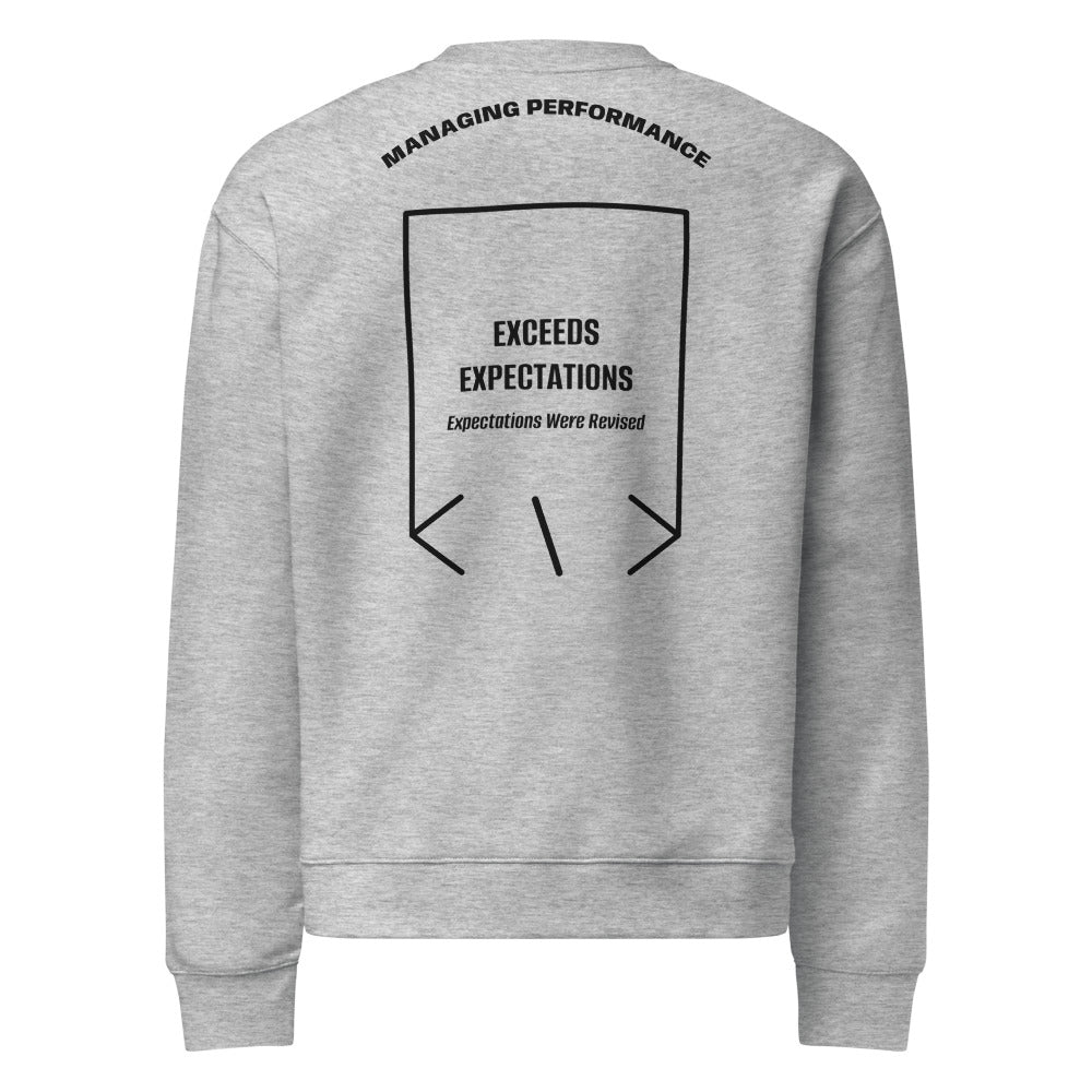 Exceeds Expectations — Athletic Heather Black back mockup
