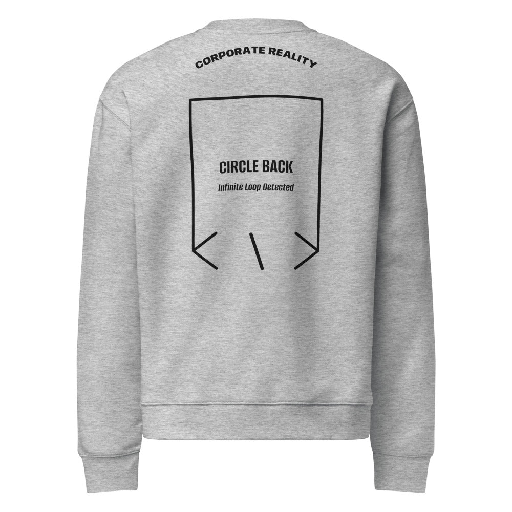 Circle Back — Athletic Heather Black back mockup