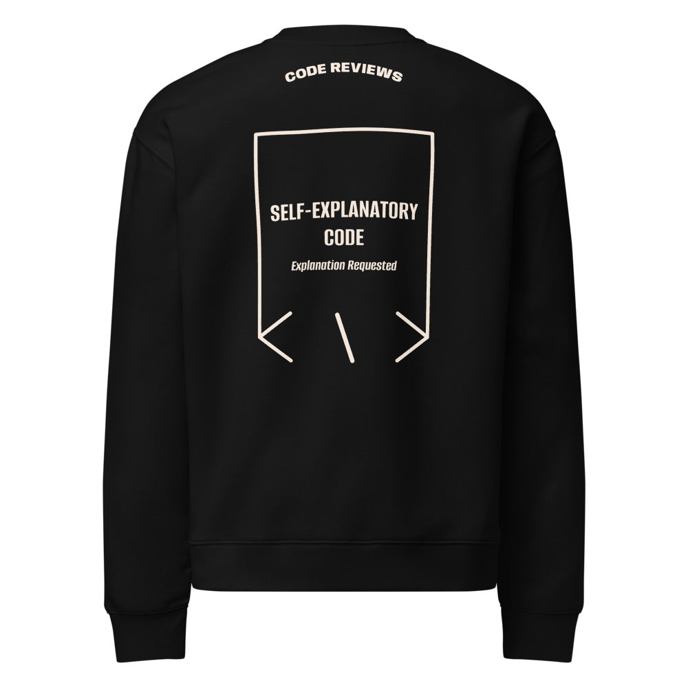 Self-Explanatory Code — Black Bone back mockup