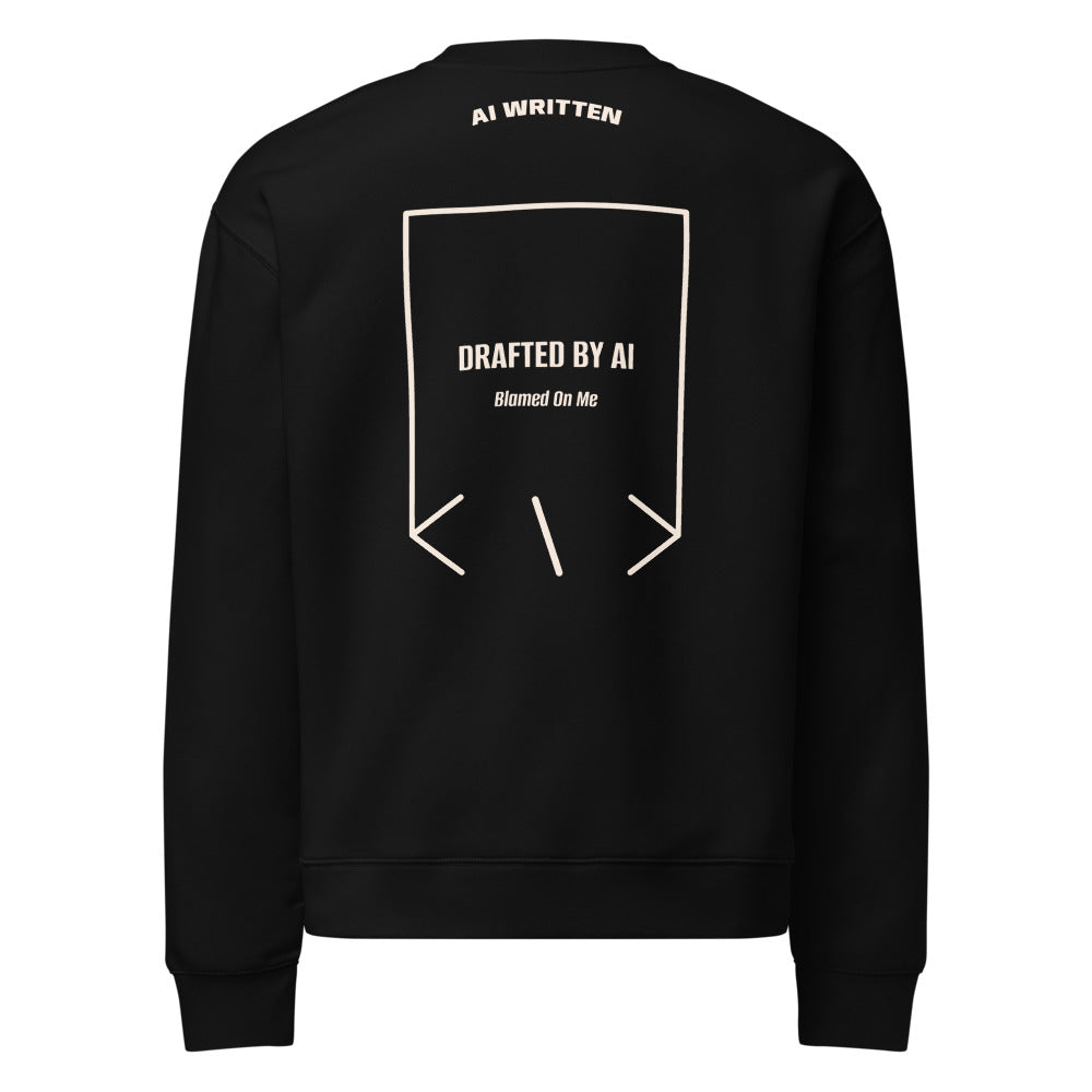 Drafted By AI — Black Bone back mockup