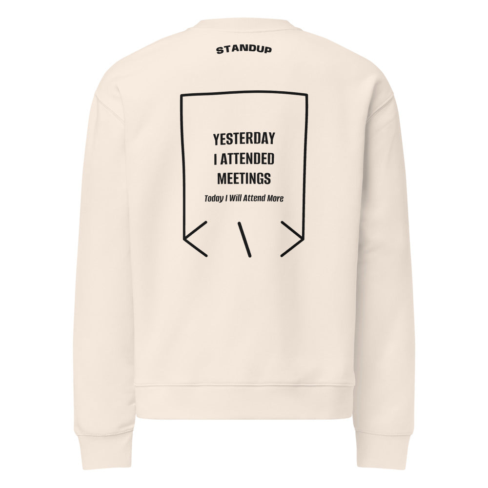 Yesterday I Attended Meetings — Bone Black back mockup