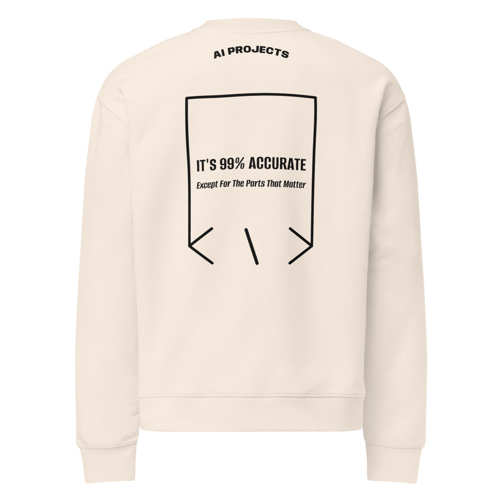 It's 99% Accurate — Bone Black back mockup