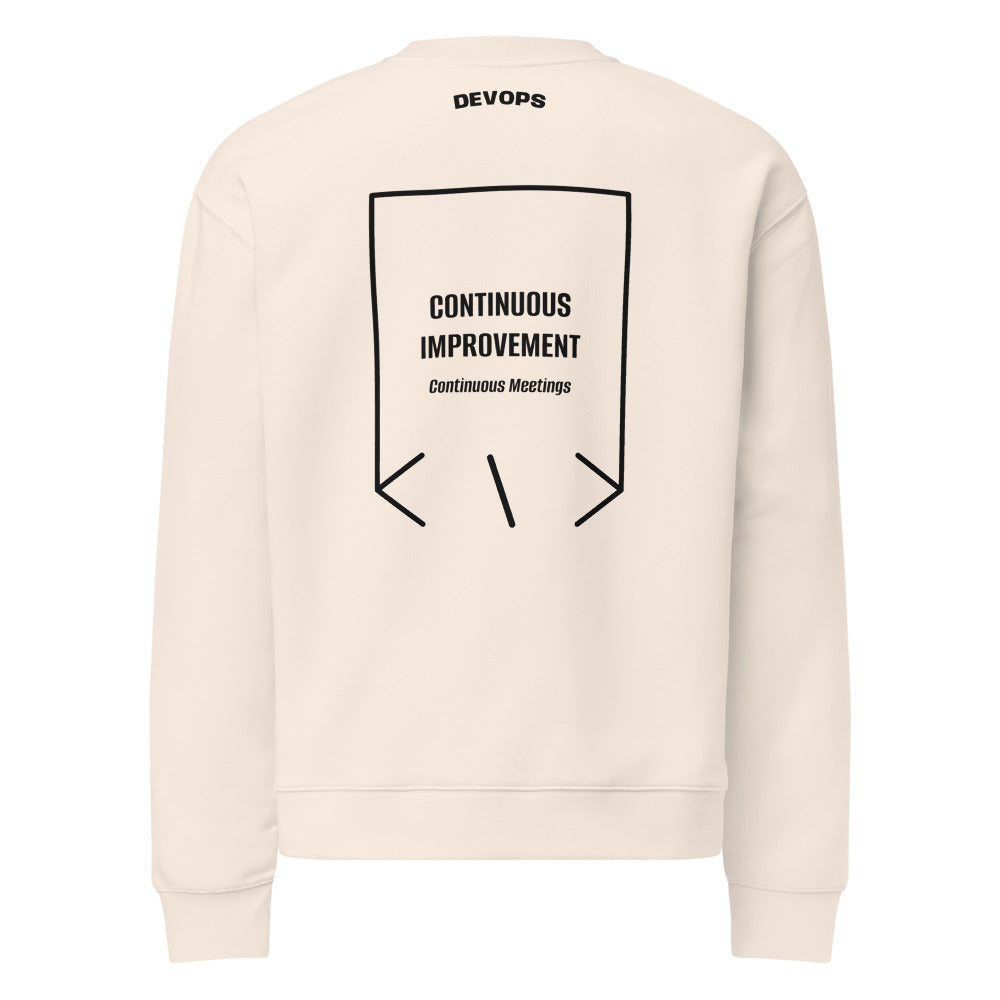 Continuous Improvement — Bone Black back mockup