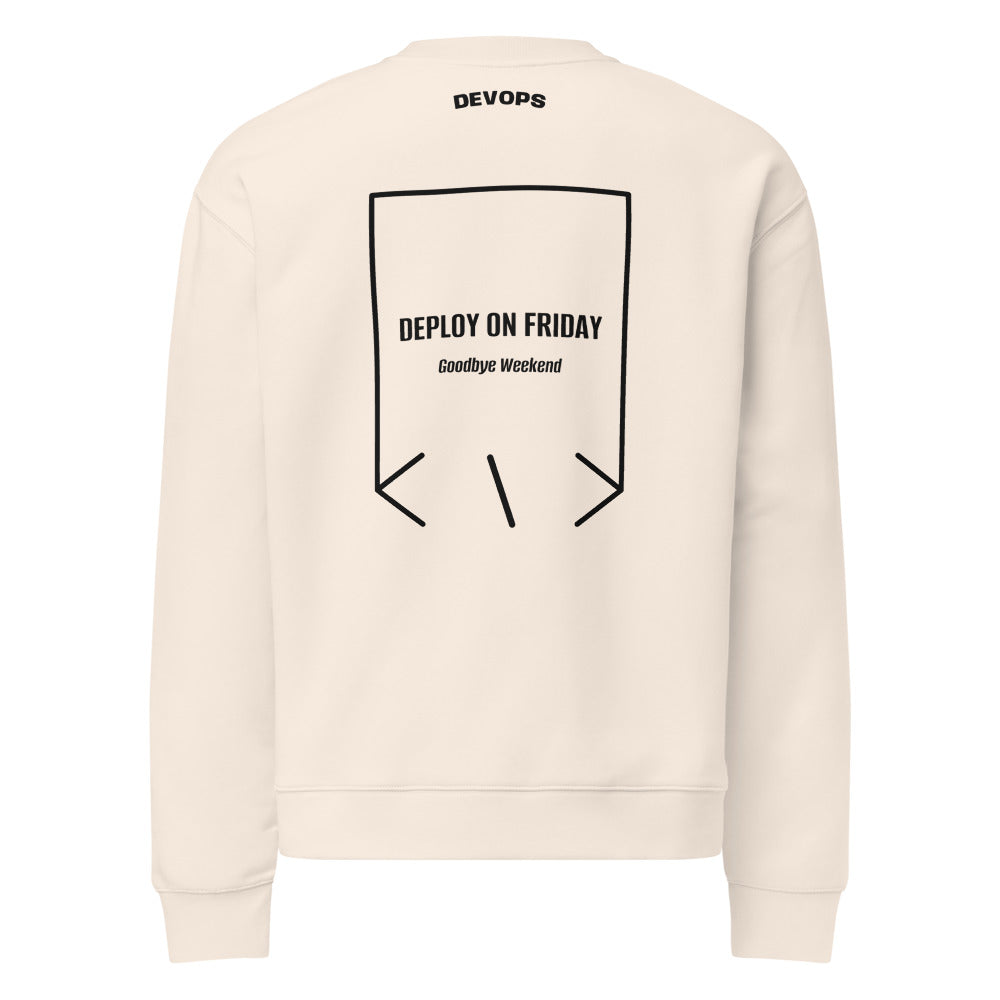 Deploy On Friday — Bone Black back mockup