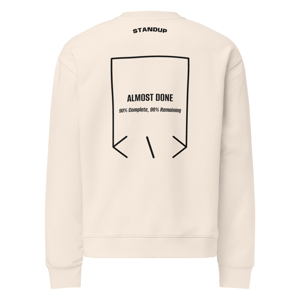 Almost Done — Bone Black back mockup