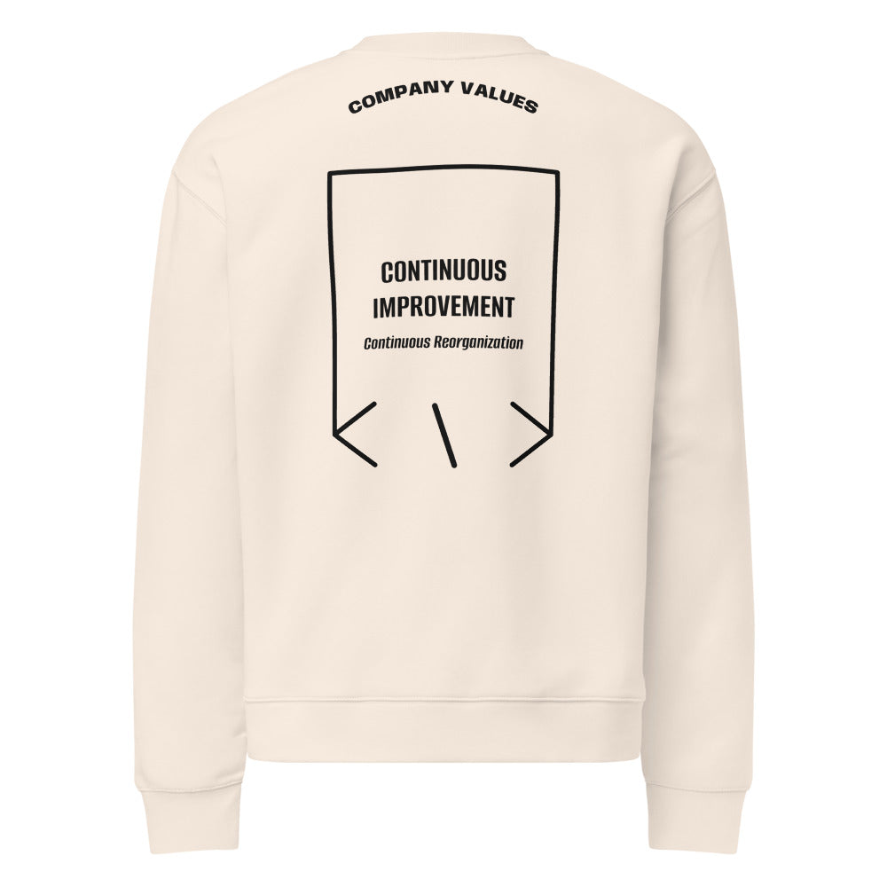 Continuous Improvement — Bone Black back mockup