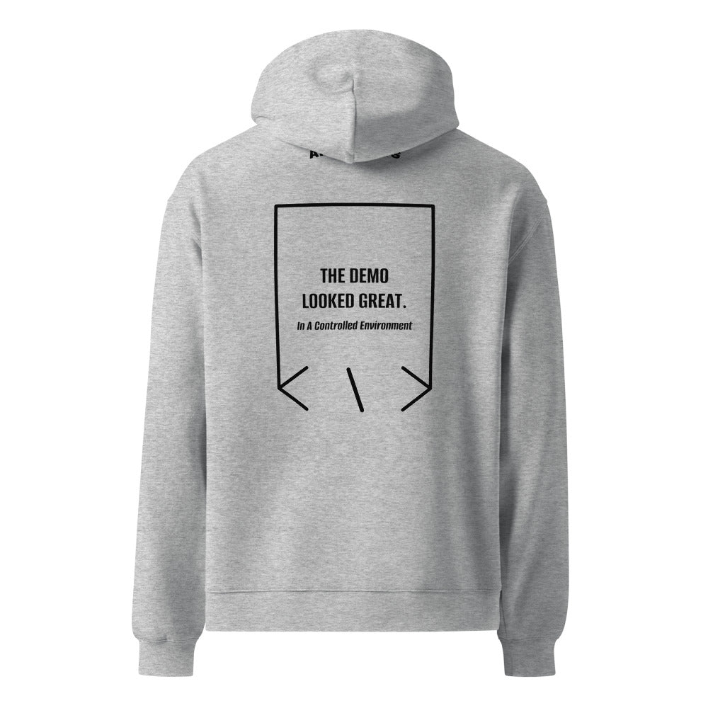 The Demo Looked Great. — Athletic Heather Black back mockup