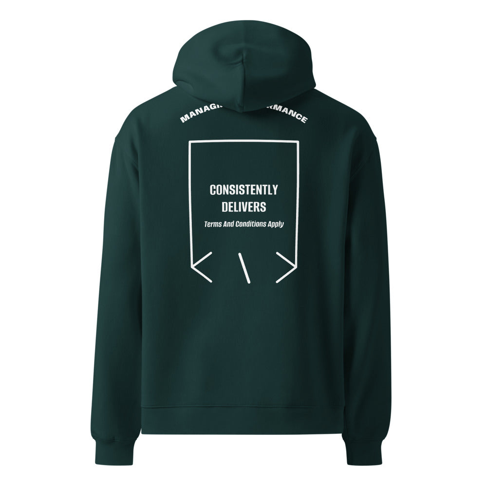 Consistently Delivers — Pine Green White back mockup