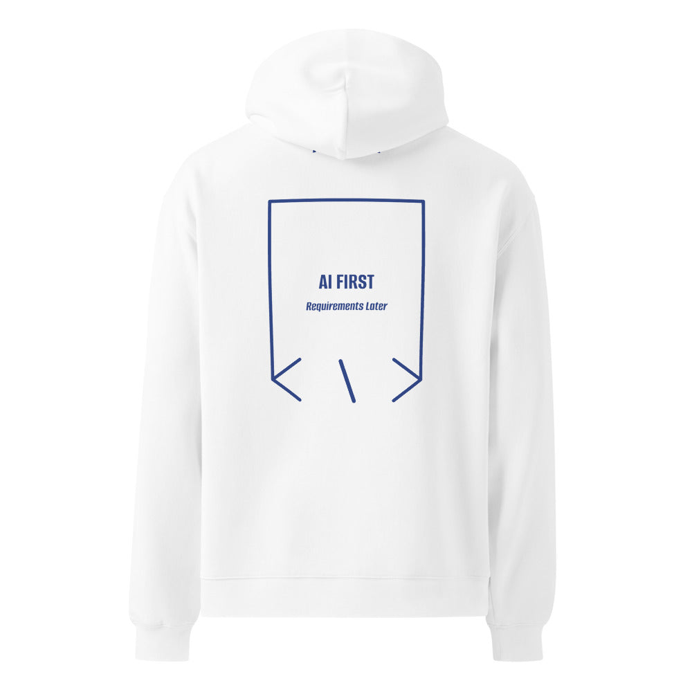 AI First — White Cobalt back mockup