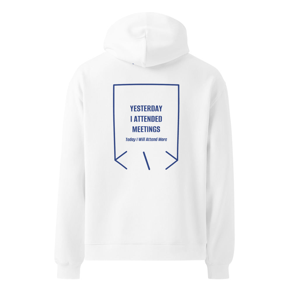 Yesterday I Attended Meetings — White Cobalt back mockup
