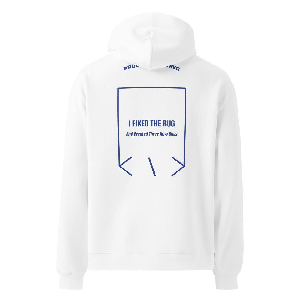 I Fixed The Bug — White Cobalt back mockup