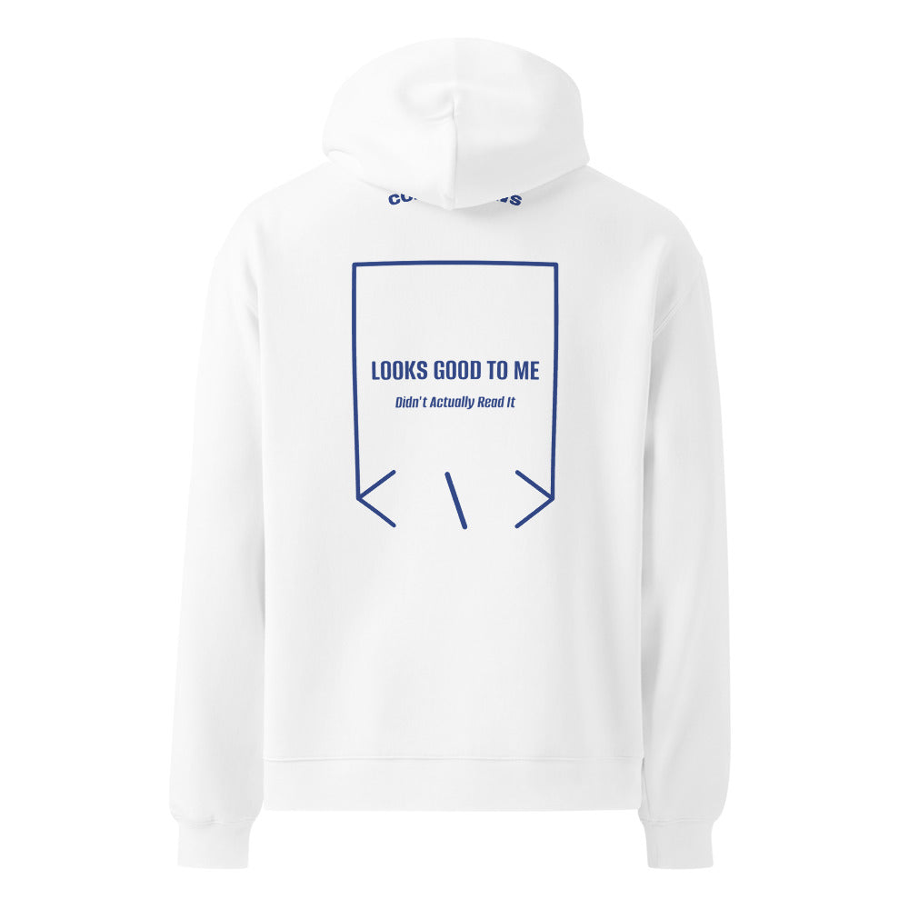 Looks Good To Me — White Cobalt back mockup