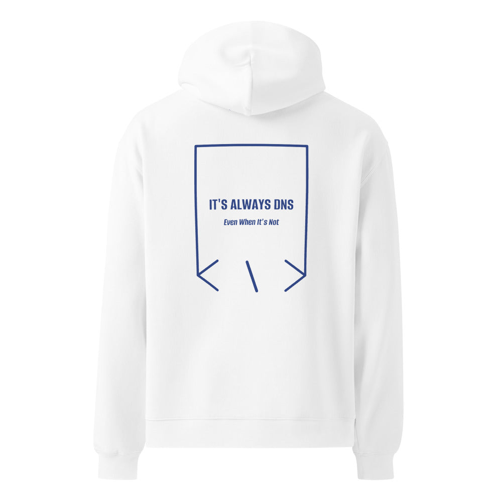 It's Always DNS — White Cobalt back mockup