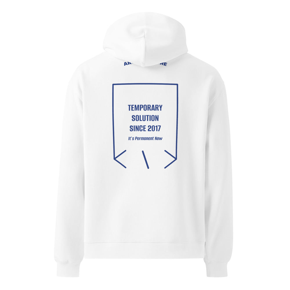 Temporary Solution Since 2017 — White Cobalt back mockup