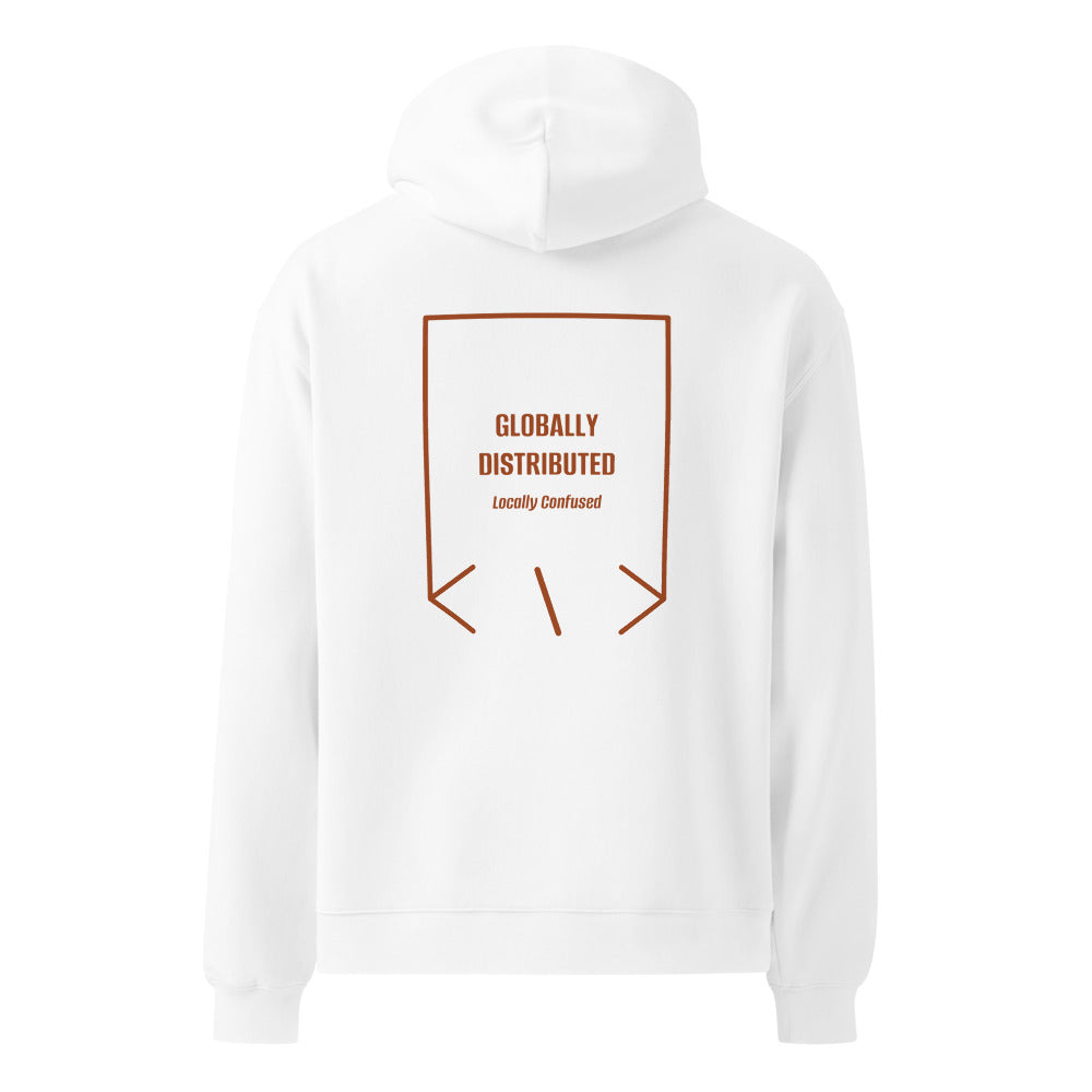 Globally Distributed — White Clay back mockup