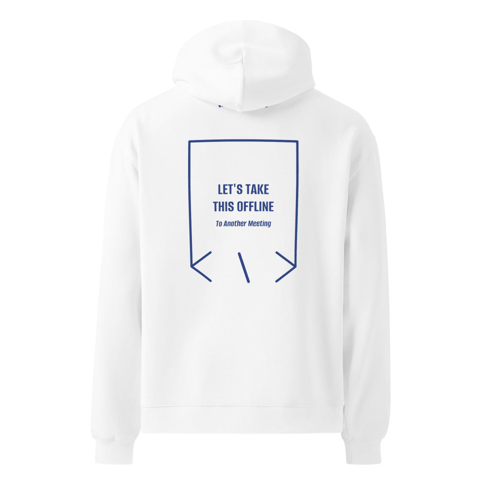 Let's Take This Offline — White Cobalt back mockup