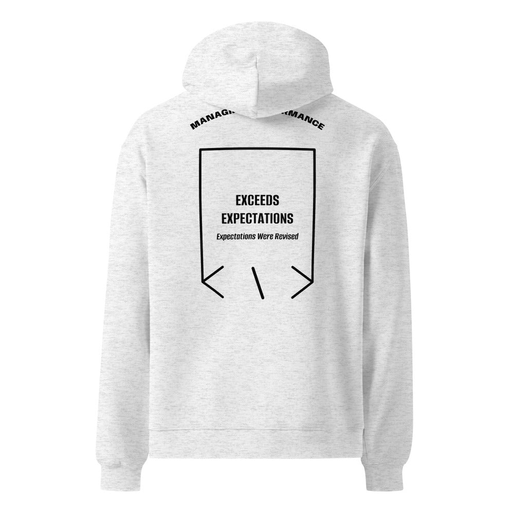 Exceeds Expectations — White Heather Black back mockup