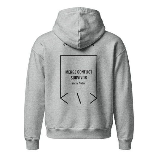 Merge Conflict Survivor — secondary back mockup