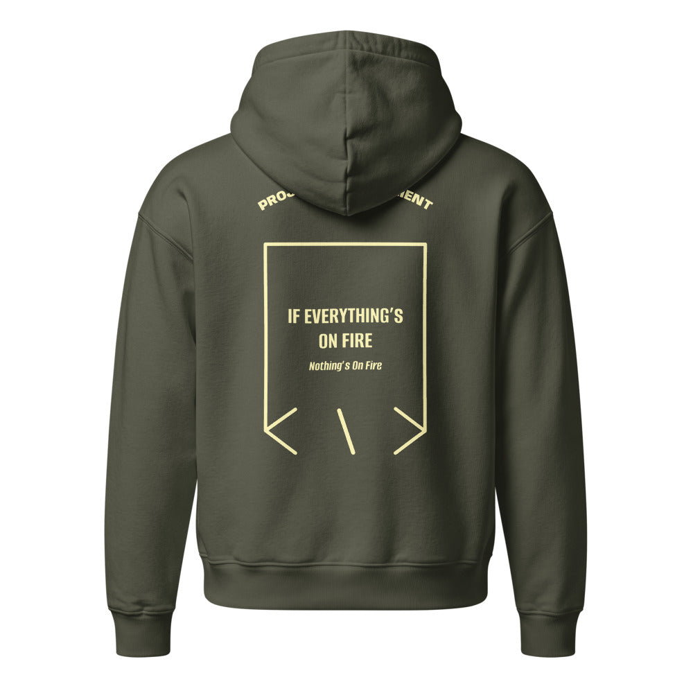 If Everything’s On Fire — Khaki Green Lemon Sorbet back mockup