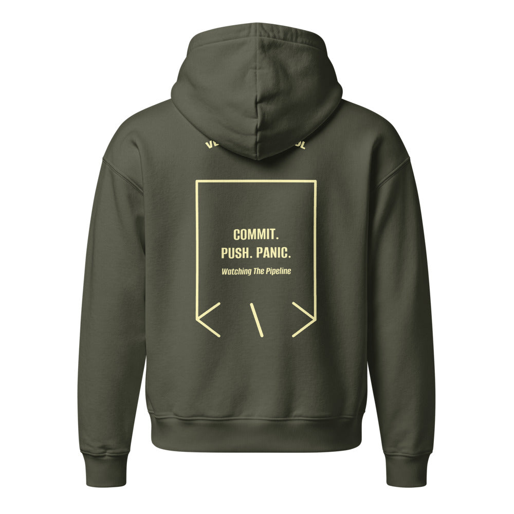 Commit. Push. Panic. — Khaki Green Lemon Sorbet back mockup
