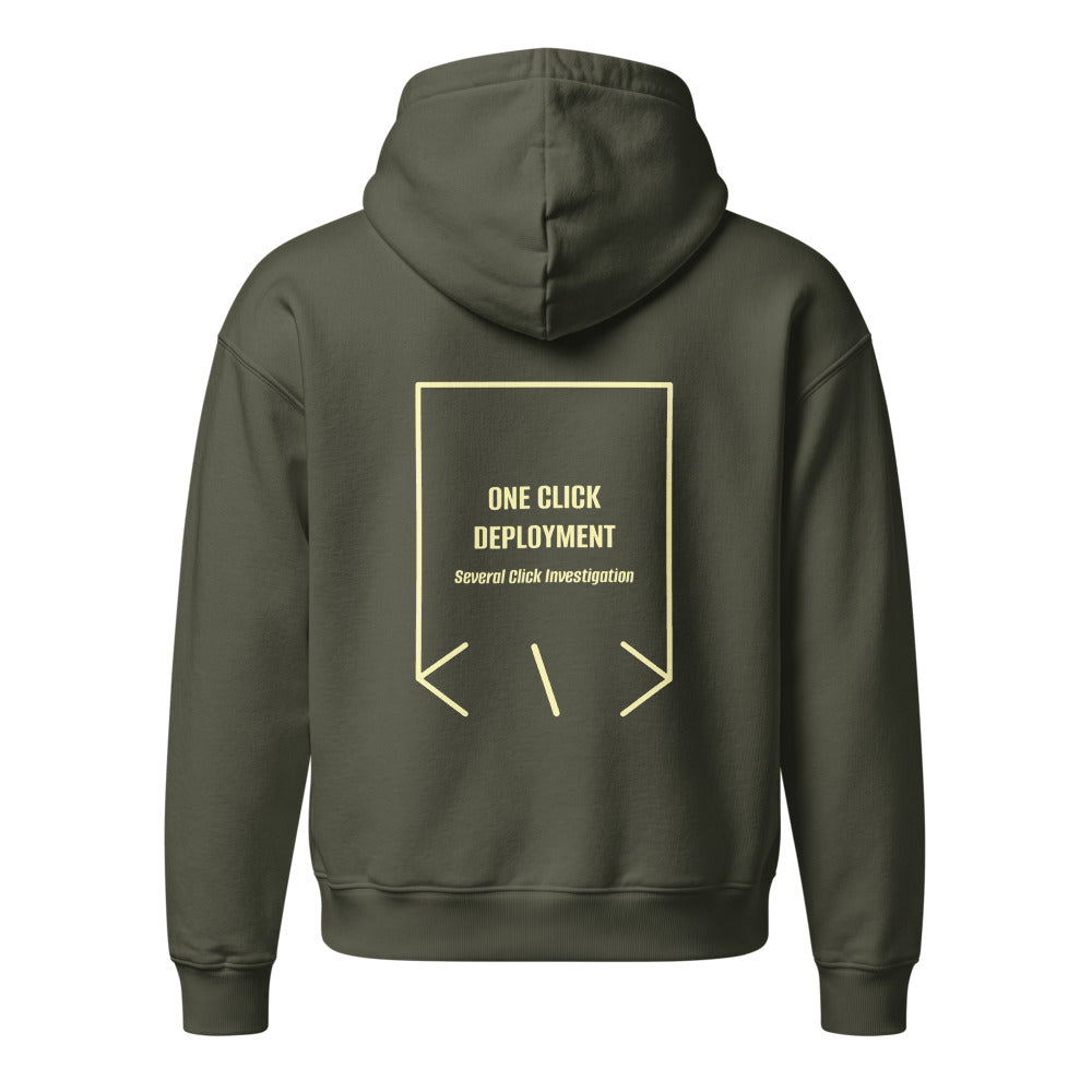 One Click Deployment — Khaki Green Lemon Sorbet back mockup
