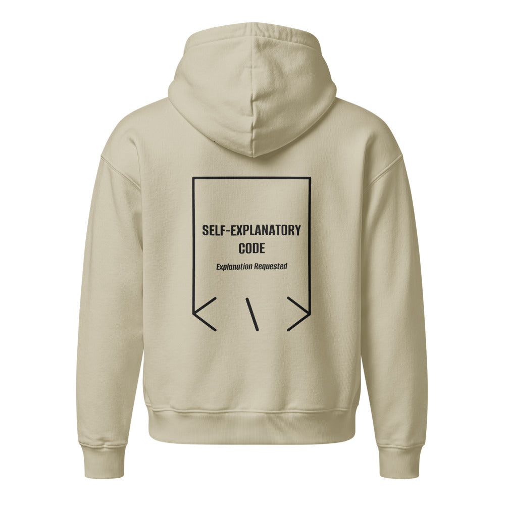 Self-Explanatory Code — Stone Black back mockup