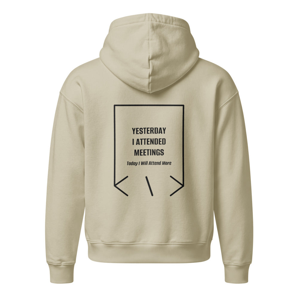 Yesterday I Attended Meetings — Stone Black back mockup