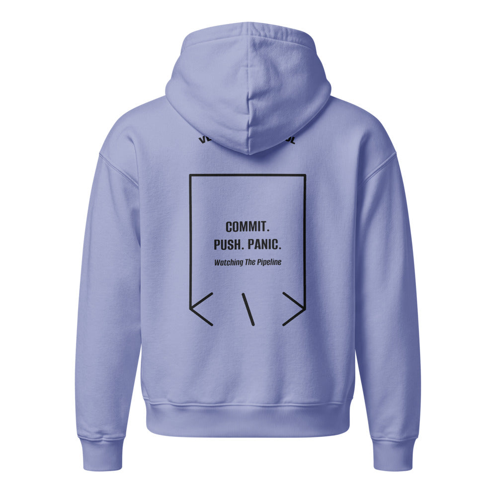 Commit. Push. Panic. — Violet Black back mockup