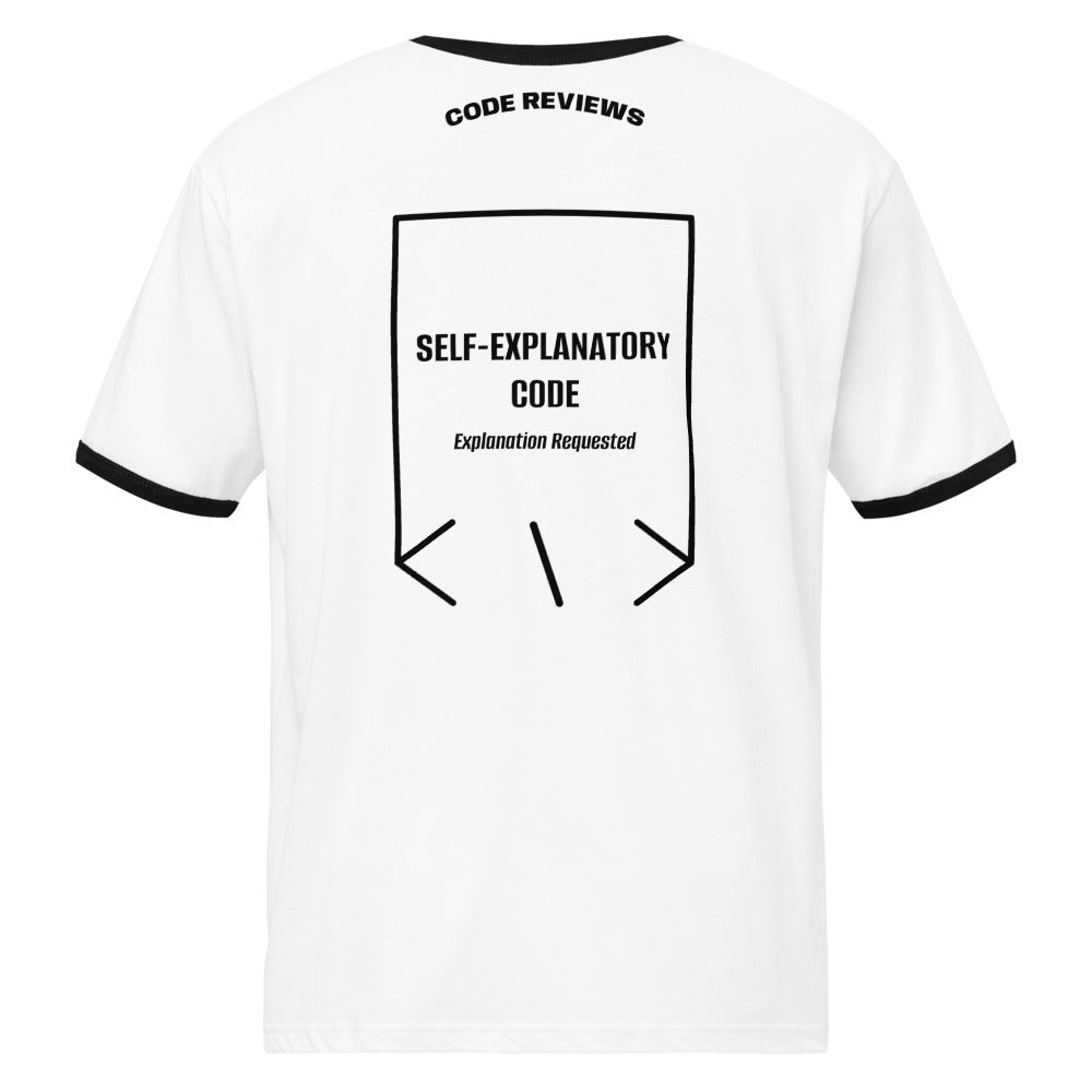 Self-Explanatory Code — secondary back mockup