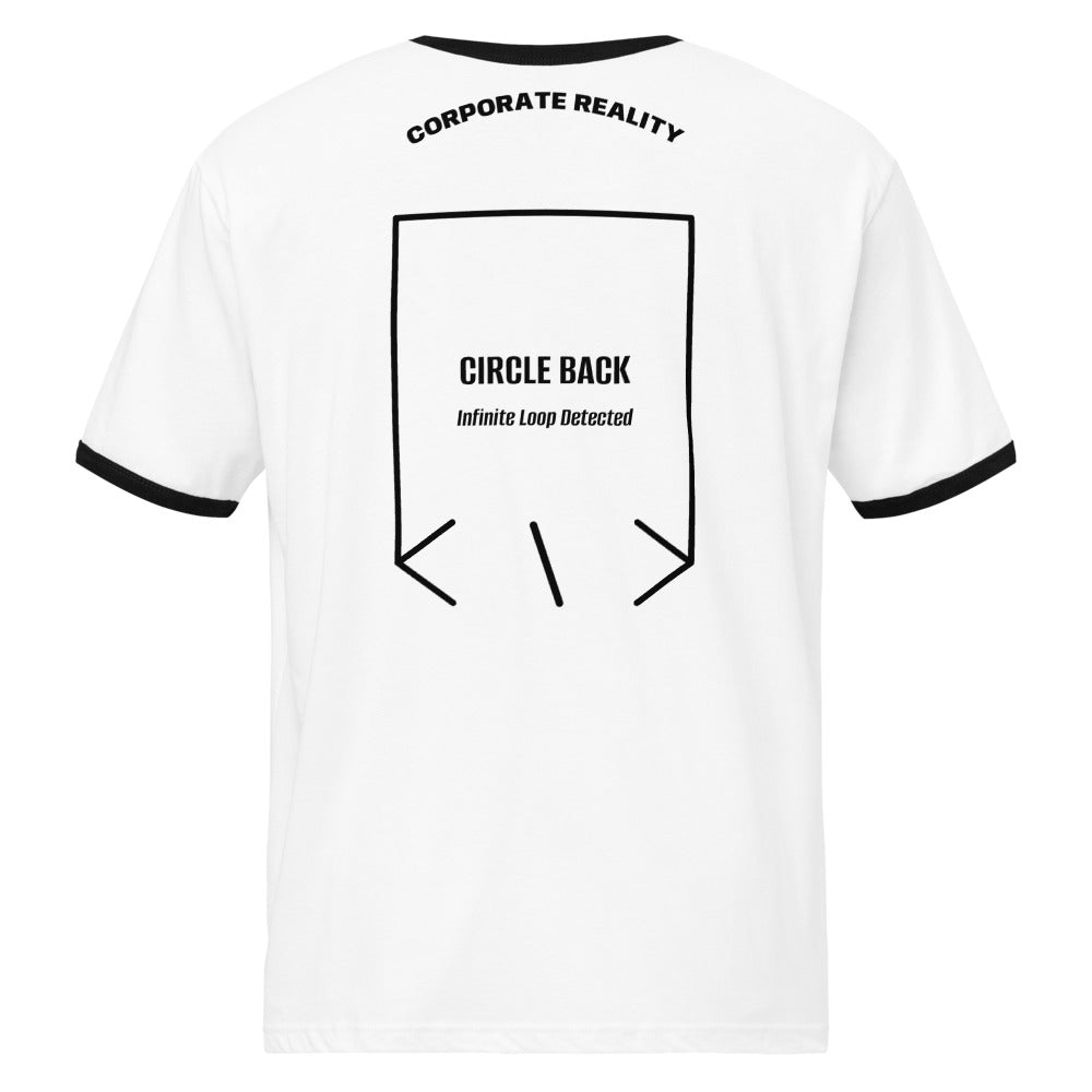 Circle Back — White / Black Black back mockup
