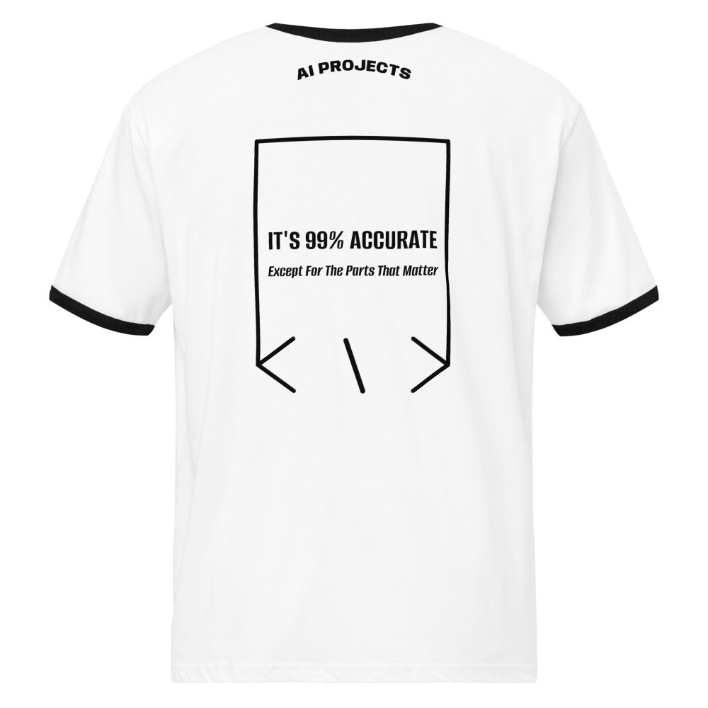 It's 99% Accurate — White / Black Black back mockup