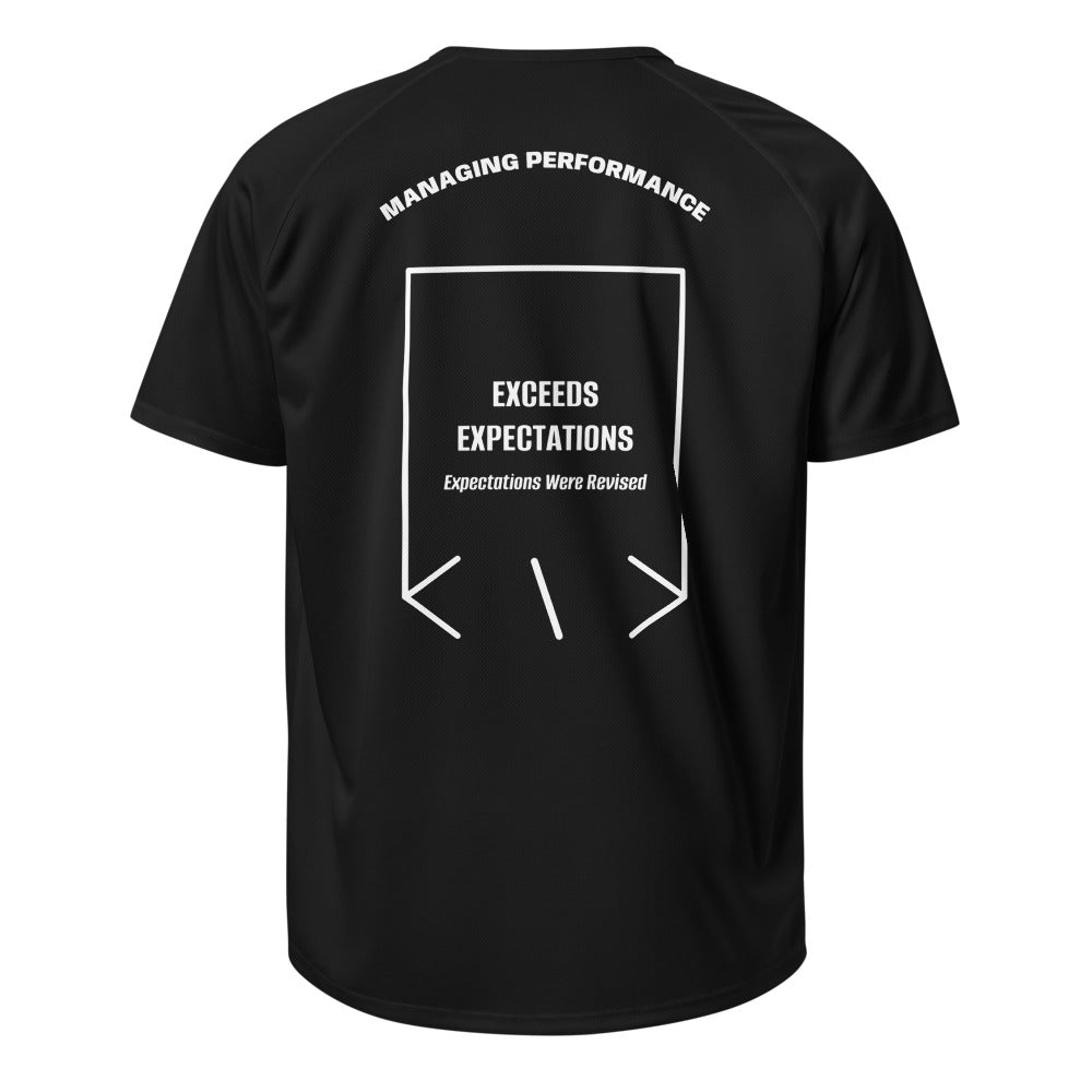 Exceeds Expectations — Black White back mockup