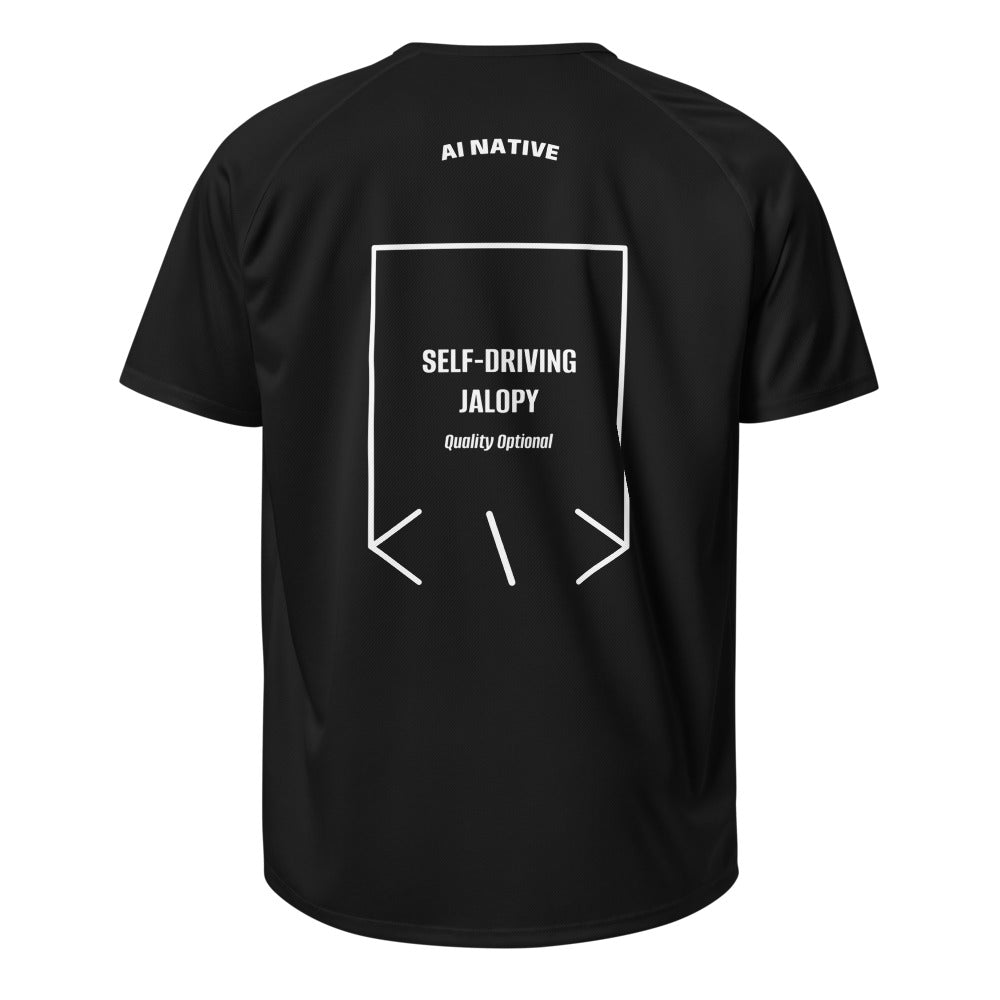 Self-Driving Jalopy — Black White back mockup