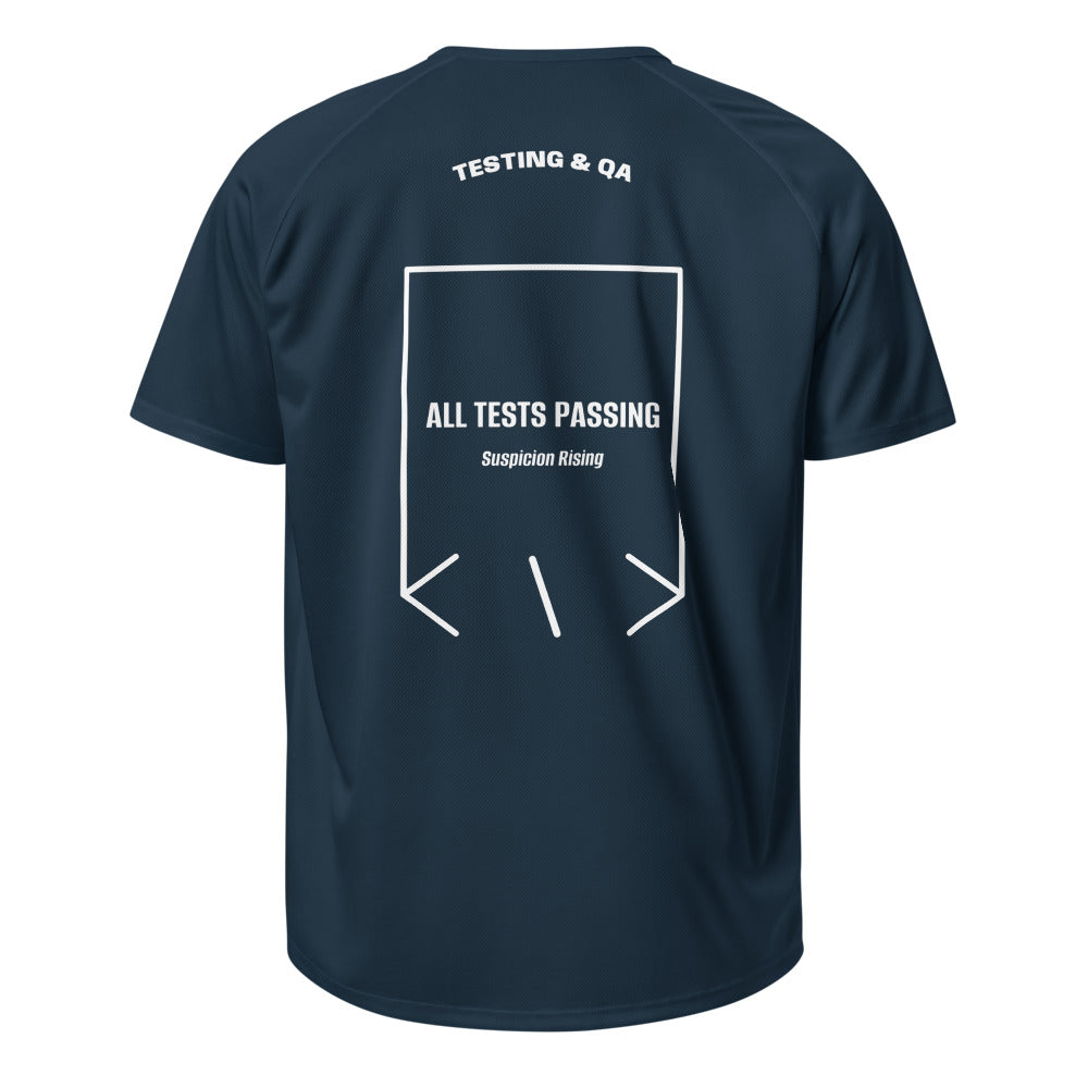 All Tests Passing — French Navy White back mockup