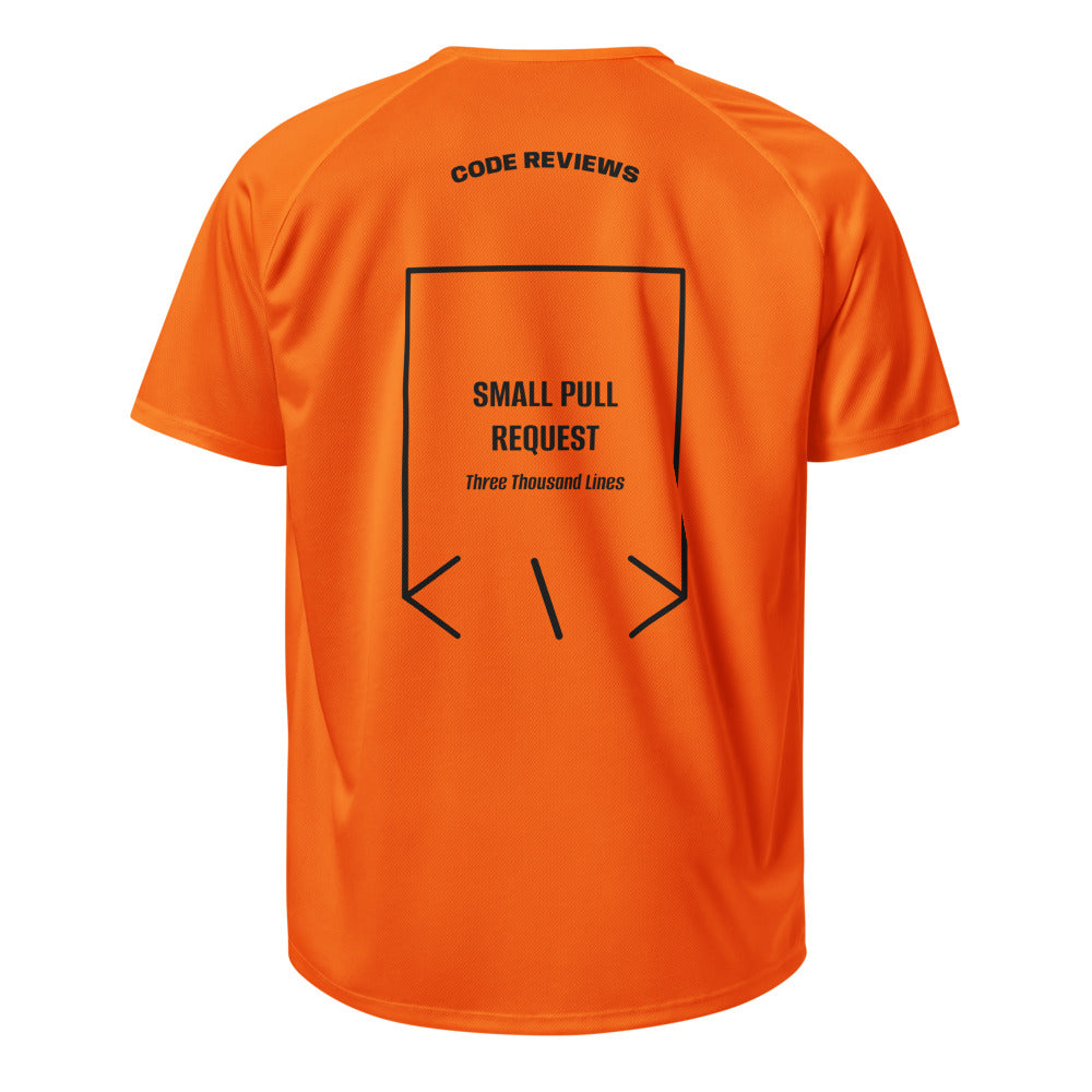 Small Pull Request — Neon Orange Black back mockup