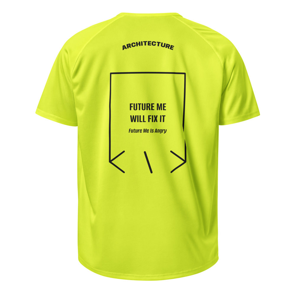 Future Me Will Fix It — Neon Yellow Black back mockup