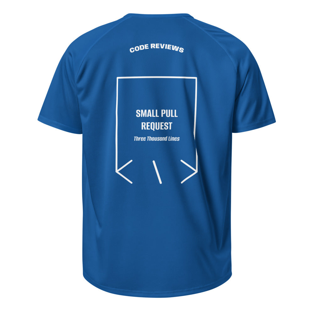 Small Pull Request — Royal Blue White back mockup