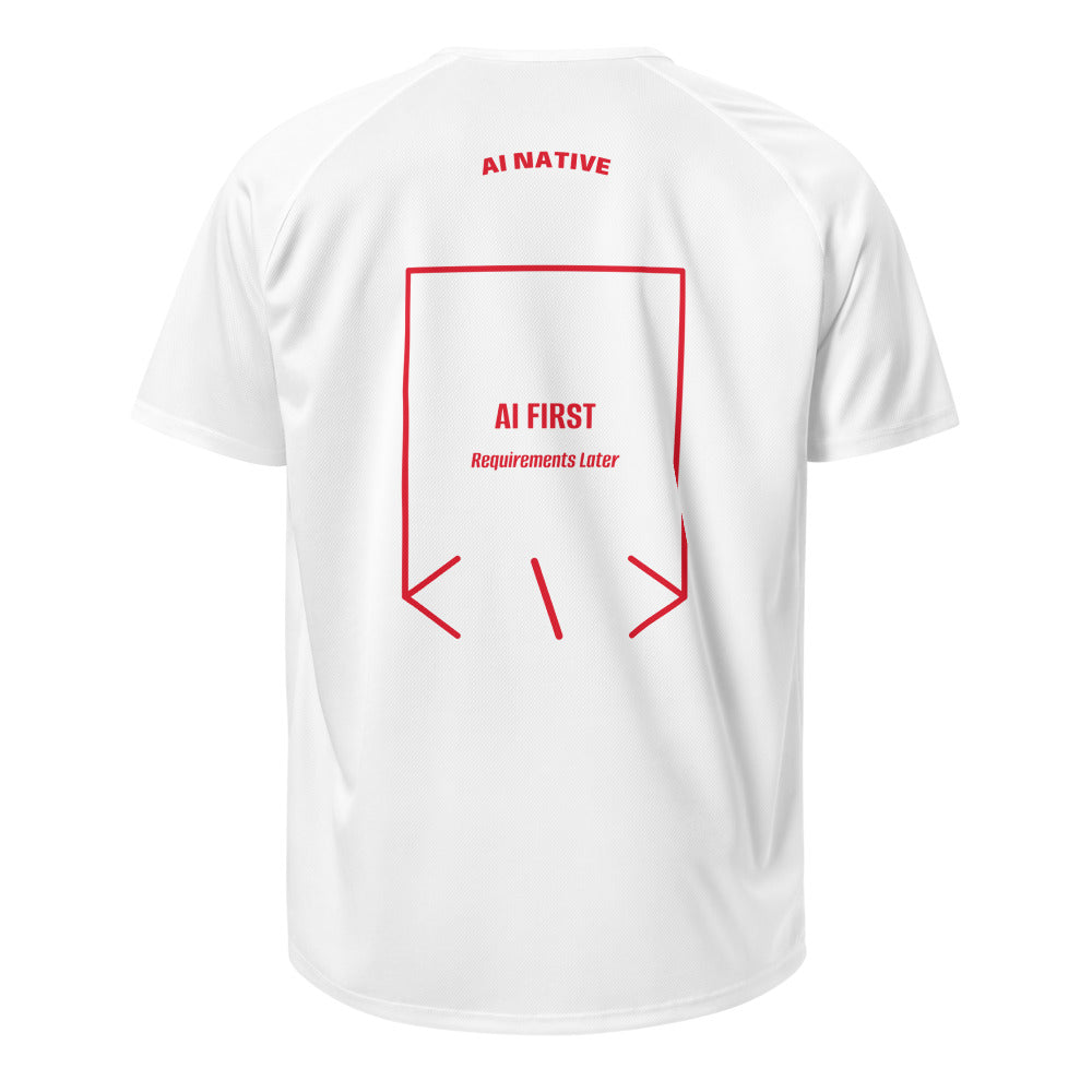 AI First — White Red back mockup
