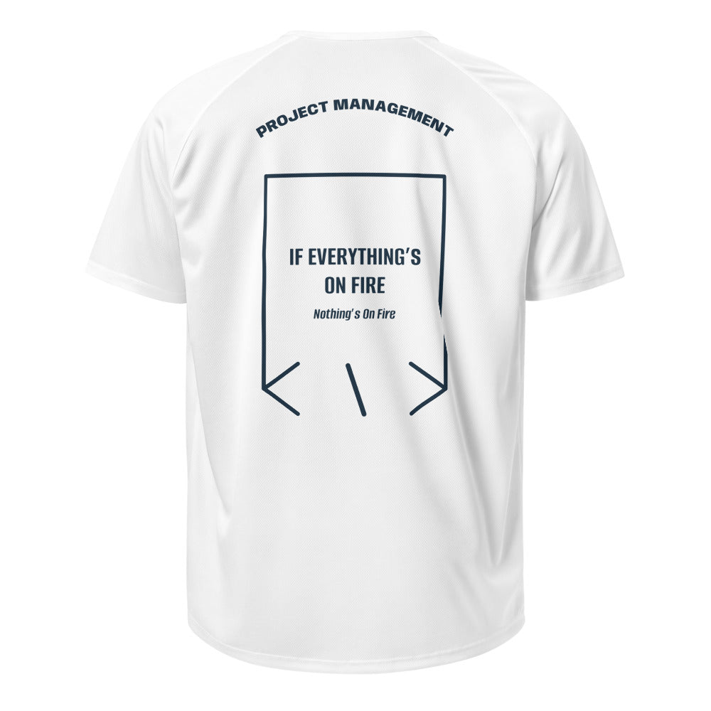 If Everything’s On Fire — White French Navy back mockup