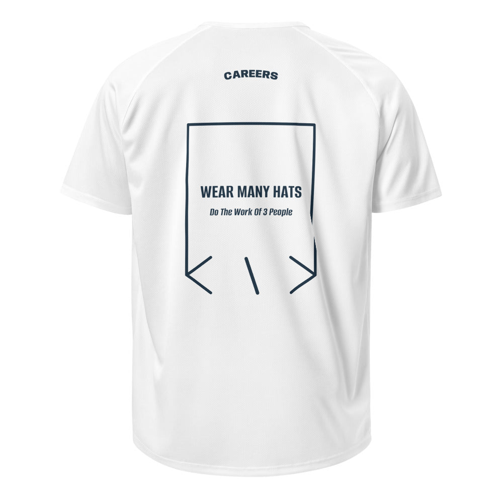 Wear Many Hats — White French Navy back mockup