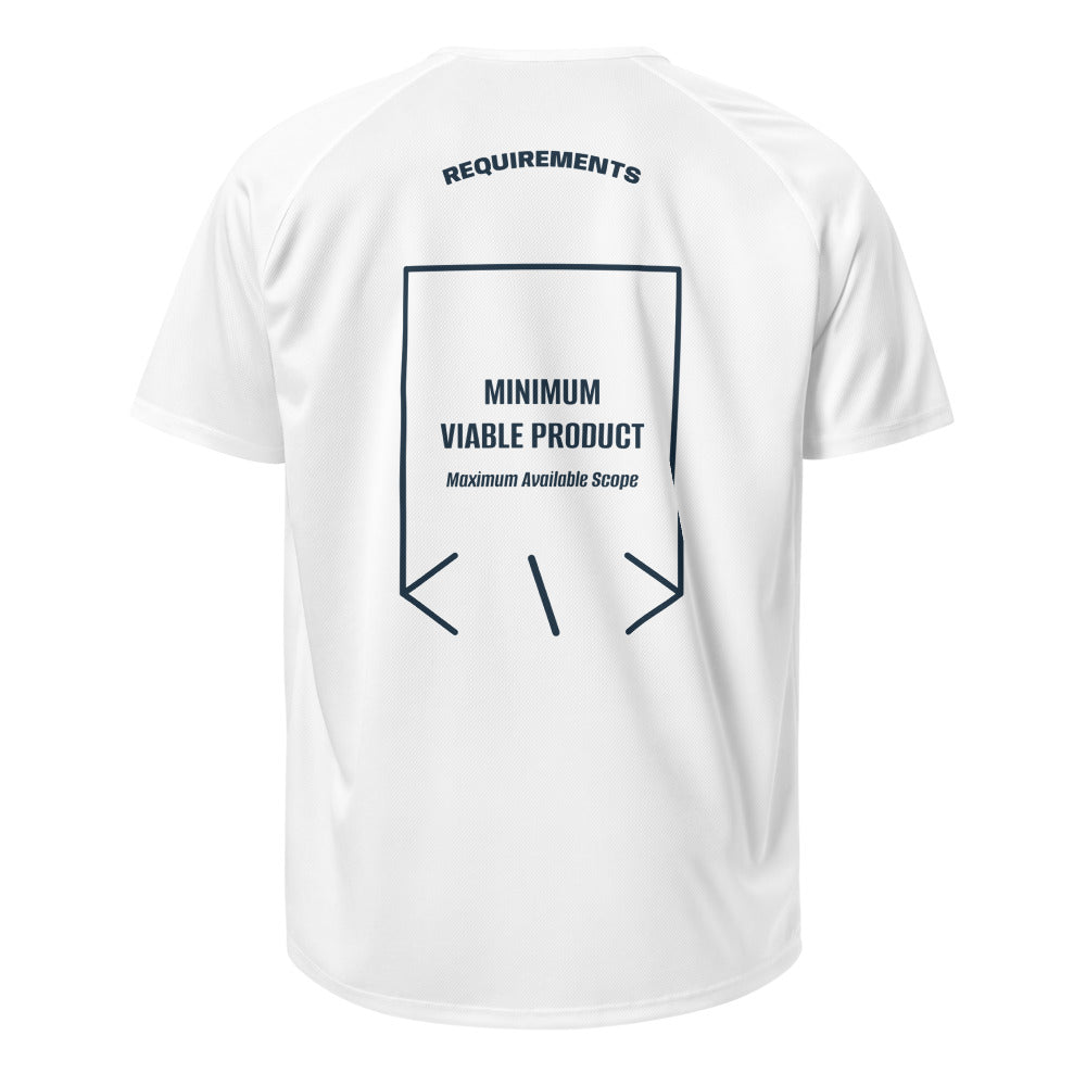 Minimum Viable Product — White French Navy back mockup