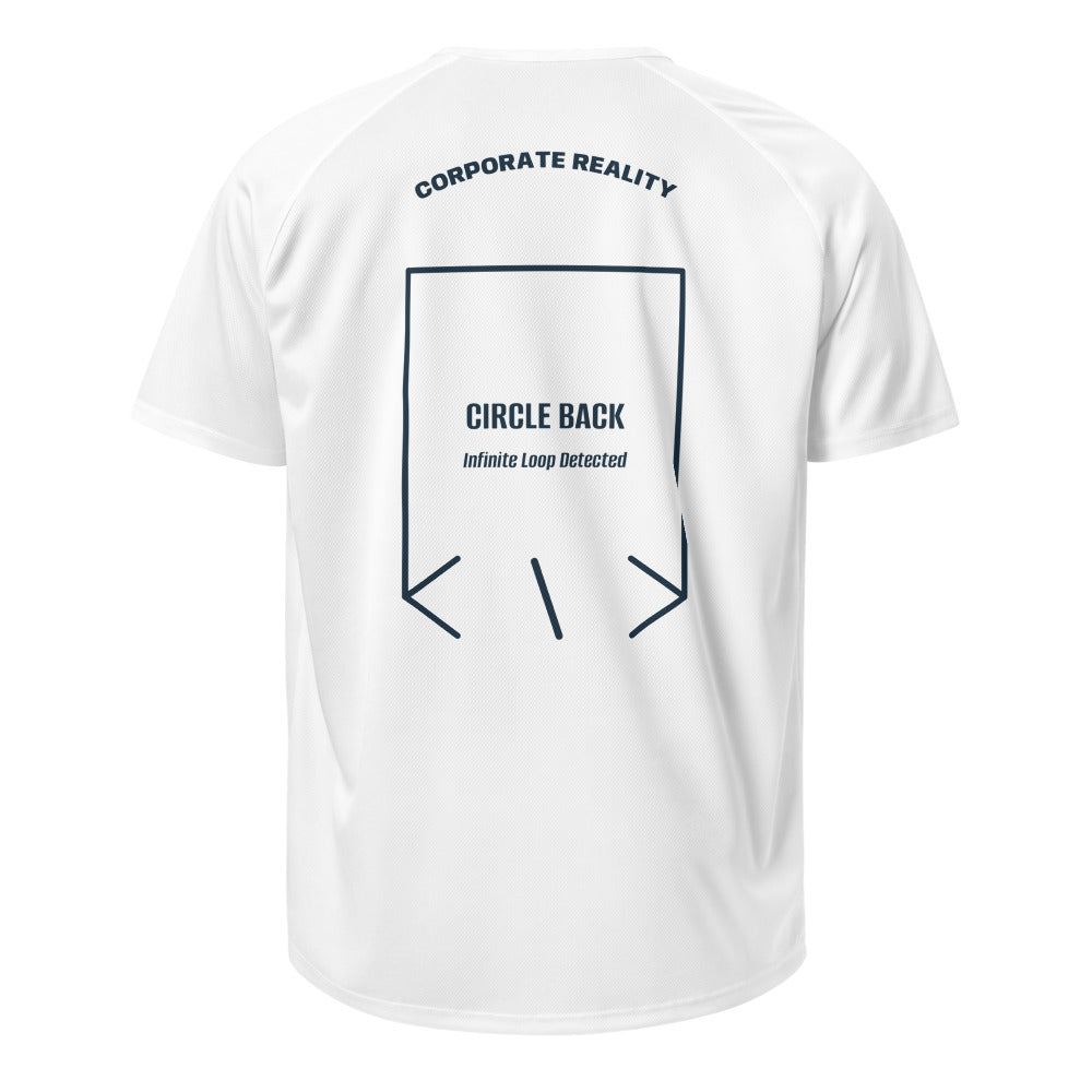 Circle Back — White French Navy back mockup