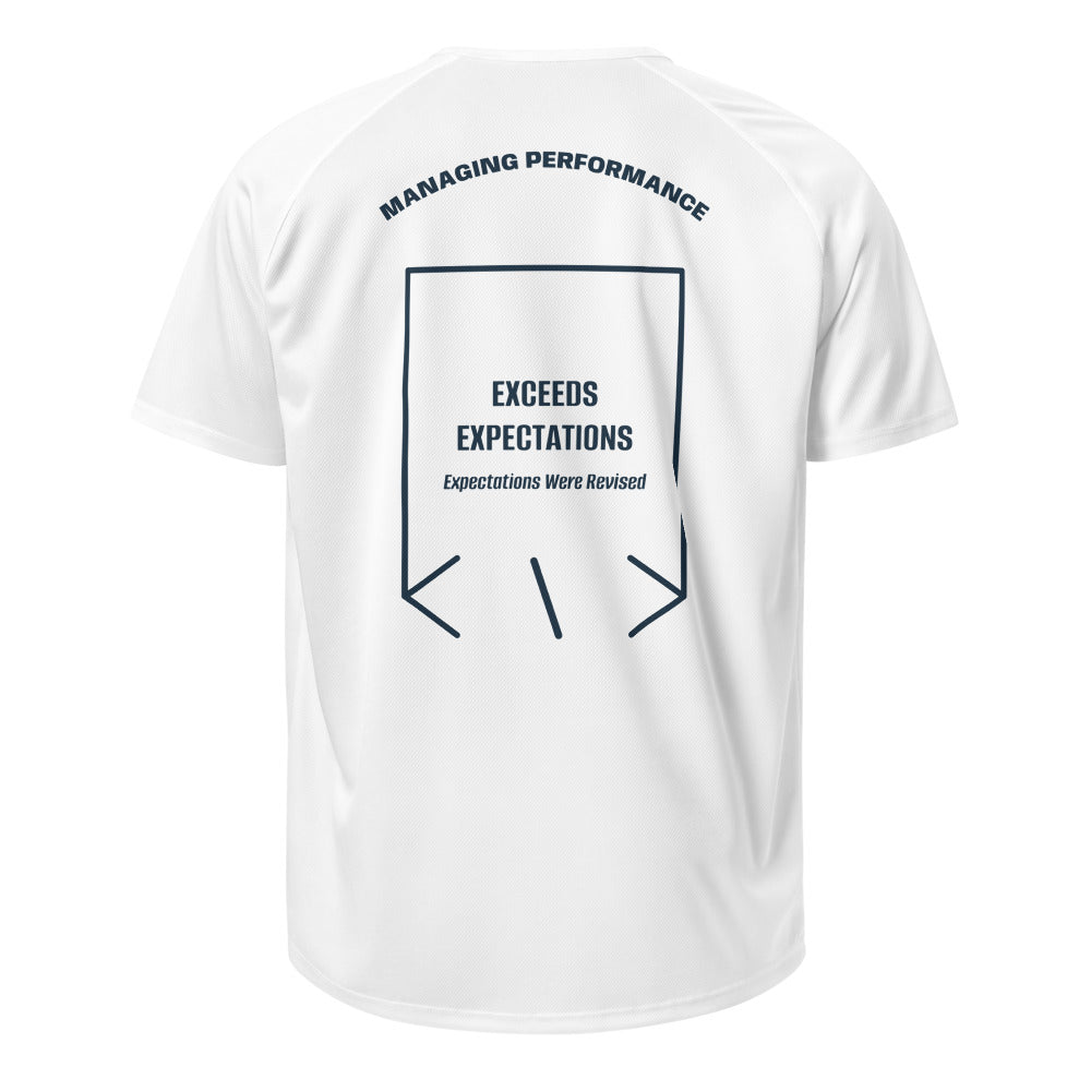 Exceeds Expectations — White French Navy back mockup