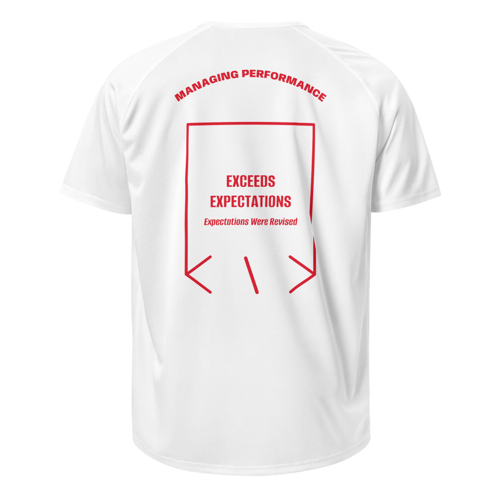 Exceeds Expectations — White Red back mockup
