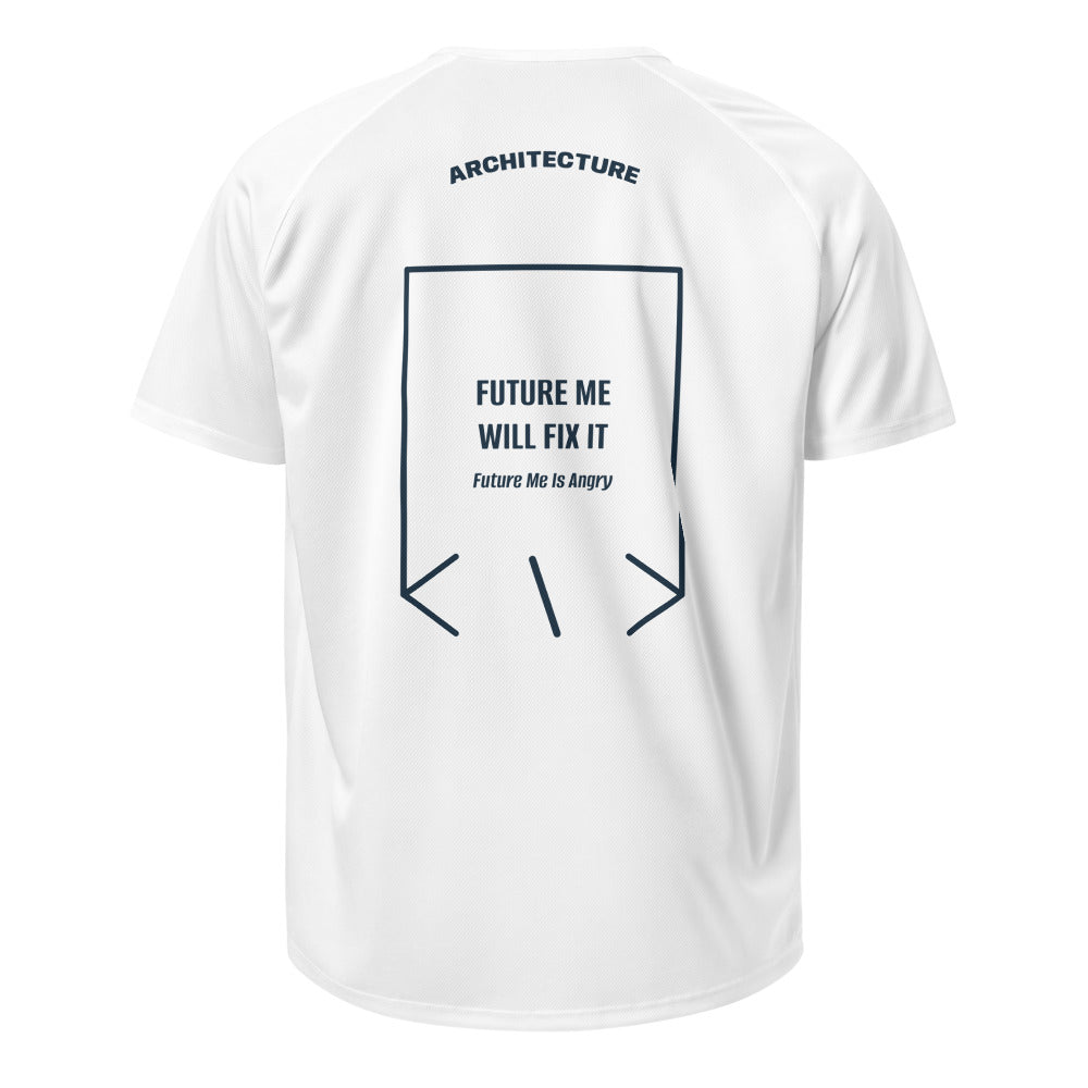 Future Me Will Fix It — White French Navy back mockup