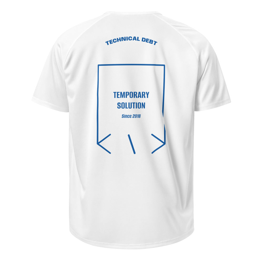 Temporary Solution — White Royal Blue back mockup